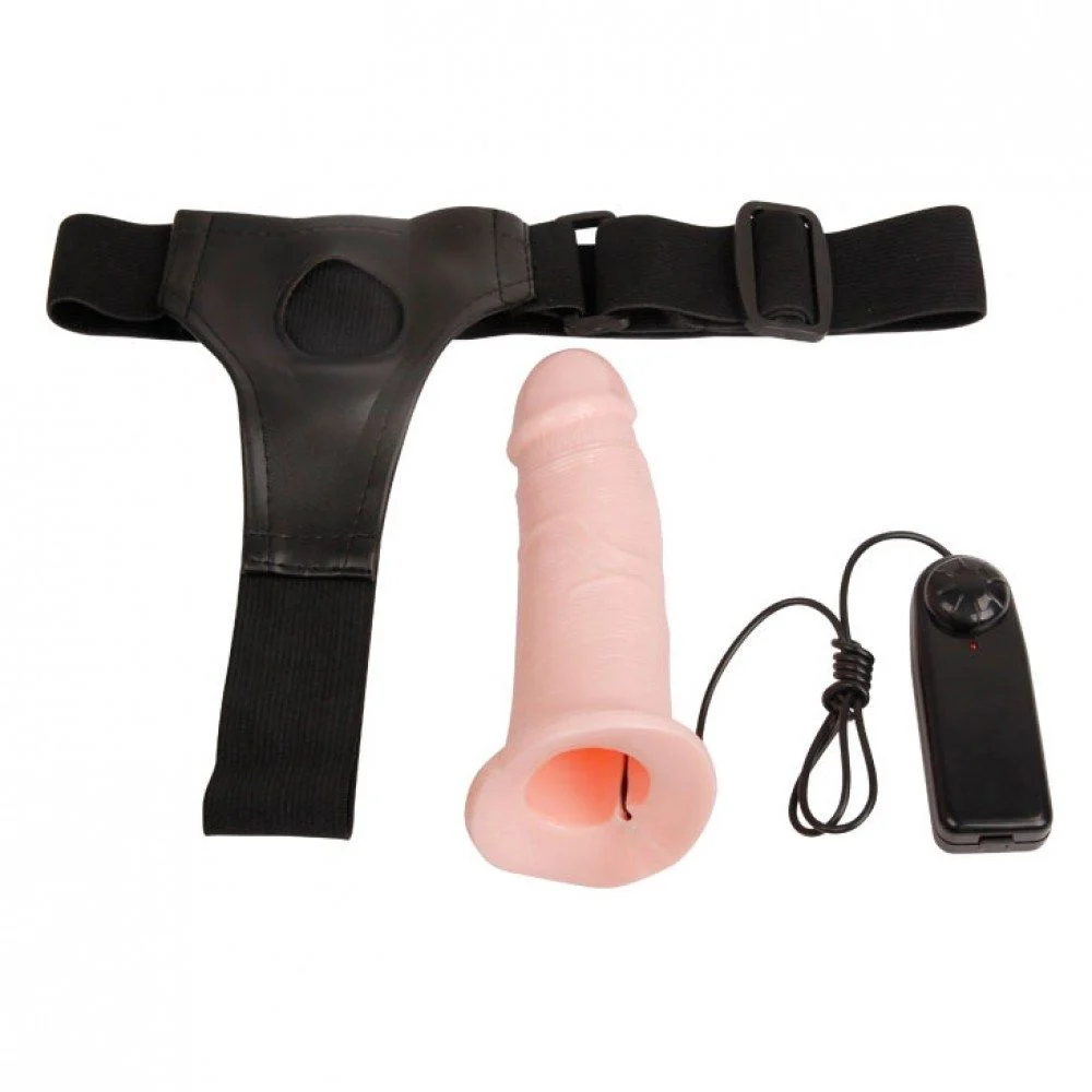 Cinta Peniana com Pênis Oco Vibrador Multivelocidade - Image 3